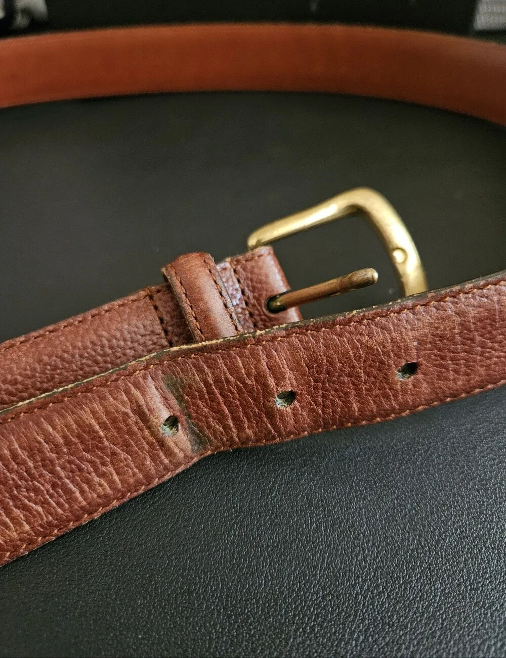 Vintage Coach  5952 Men's Sienna Brown Leather Belt. Size 40